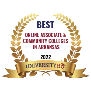 Best Online Associates & Community Colleges in Arkansas badge