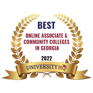 Best Online Associates & Community Colleges in Georgia badge