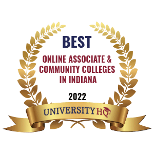Best Online Associates & Community College Programs in Indiana badge