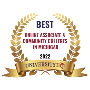Best Online Associates & Community Colleges In Michigan badge