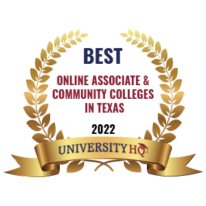 Best Online Associates & Community Colleges In Texas badge