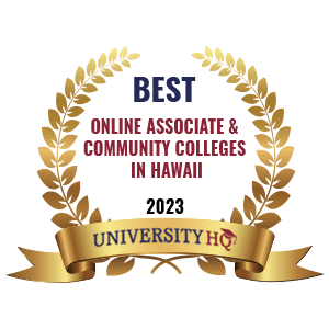 Best Online Associates & Community College Programs in Hawaii badge
