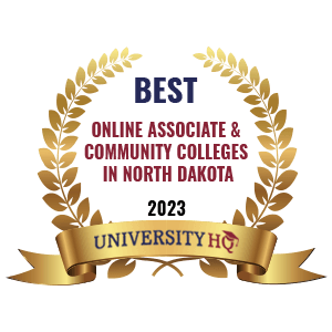 Best Online Associates & Community Colleges In North Dakota badge