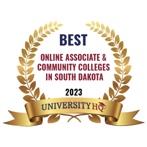 Best Online Associates & Community Colleges In South Dakota badge