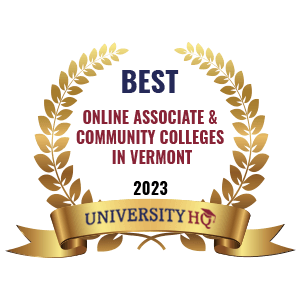 Best Online Associates & Community Colleges In Vermont badge
