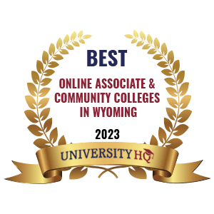 Best Online Associates & Community Colleges In Wyoming badge