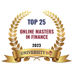 UniversityHQ's top 25 online finance MS